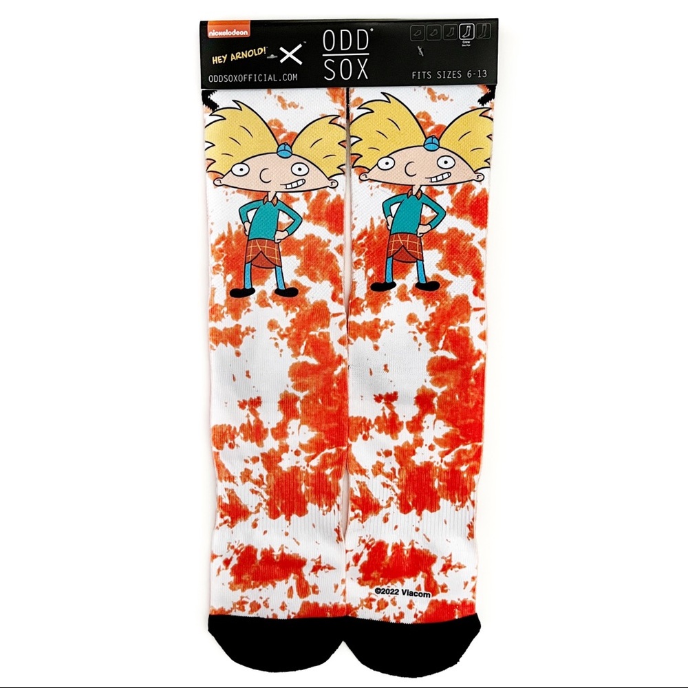 Odd Sox Hey Arnold Crew Socks Mens Womens Nickelodeon Retro 90s Fun Retro Gift